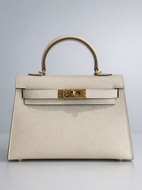 19CM Epsom Leather Top Handle Mini Bag - Vanilla
